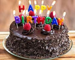 Birthday cake with name and photo-poster
