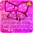 Pink Bow Keyboard Emoji APK