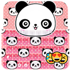 ikon panda merah muda Keyboard emoji