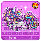 Rainbow Unicorn Keyboard Emoji icône
