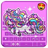 Rainbow Unicorn Keyboard Emoji icon