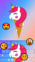 Rainbow Unicorn Keyboard Emoji capture d'écran 3
