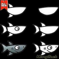 Steps to Draw The Best Fish Affiche