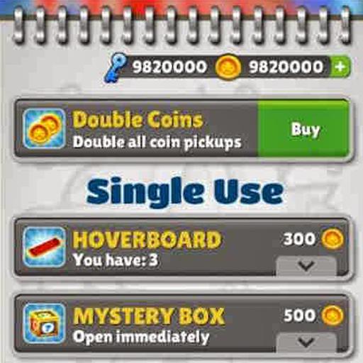 Unlimited coins and keys for free in Subway Surfers
