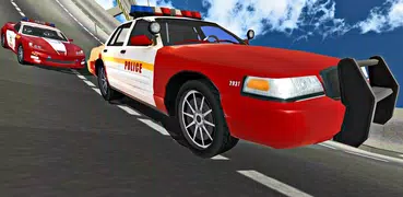 Guida di auto della polizia