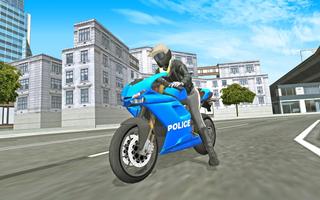 Police Motorbike Driver 3D : Simulation Game Affiche
