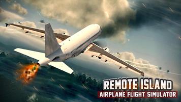 Remote Island Airplane Flight ポスター