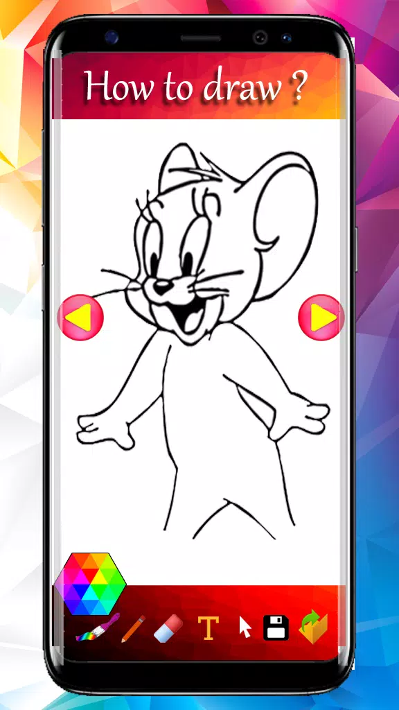How to draw Tom And Jerry toon for Android