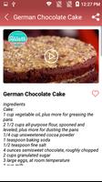 German Chocolate Cake Recipe capture d'écran 2