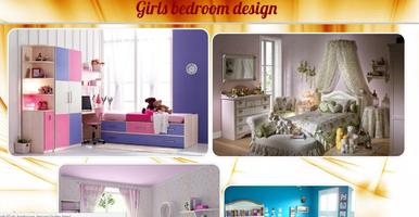 Girls bedroom design poster