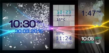 Glass Clock And Weather Widget