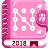Secret diary with lock Zeichen