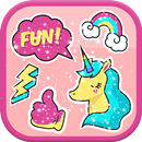 Pegatinas para fotos con efectos glitter APK