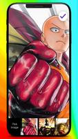 One Punch Man Anime Art Wallpaper Phone Lock capture d'écran 2
