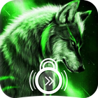 Black Wolf Fantasy Werewolf App Lock Screen icône