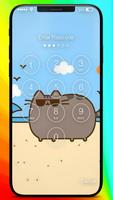 Pusheen Cute Kawaii Cat Awesome PIN Lock Screen 截圖 1