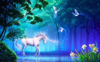 Unicorn Live Wallpaper captura de pantalla 3