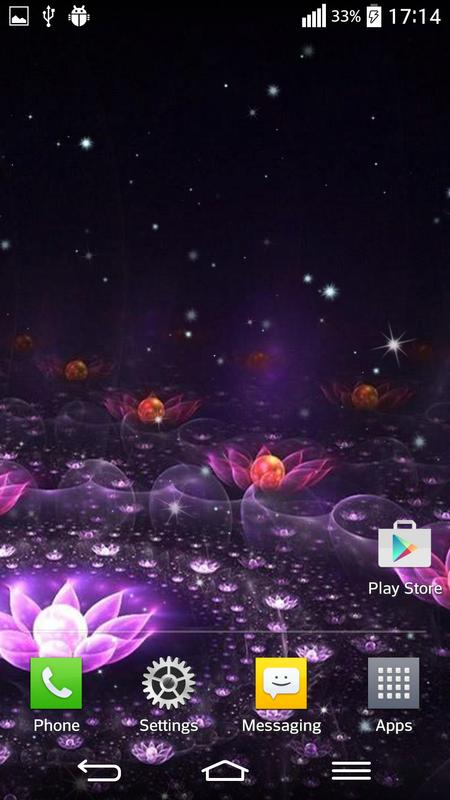 glowing flowers live wallpaper