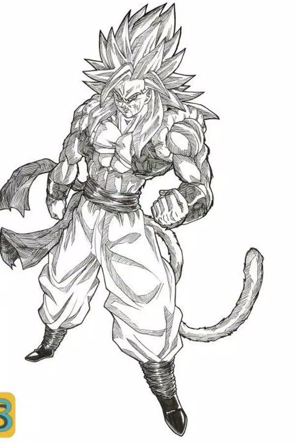 Coloring Pages Dragonball Ssj5