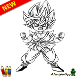 Sketches child goku super saiyan
