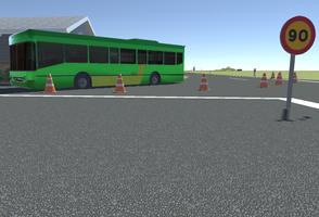 bus simulator 2017 slalom 3D Affiche