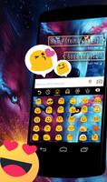 Wolf Emoji Keyboard Theme imagem de tela 1