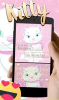 Lovely Cute Pink Cat keyboard Theme پوسٹر