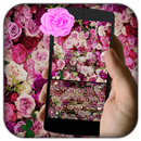 APK Pink Flower Keyboard Theme - Pink Rose Keyboard