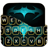 Bat Hero Blue Neon Keyboard icône