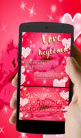 Sweet Neon love Red Kiss Keyboard theme Plakat