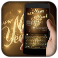 Happy New Year 2018 Go keyboard Gold Theme
