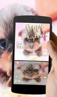 Lovely cute Dog Puppy Go Keyboard Theme Affiche