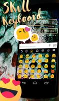 Smok Skull Emoji Keyboard Theme Ekran Görüntüsü 1