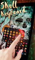 Smok Skull Emoji Keyboard Theme Ekran Görüntüsü 2