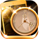 Relógio Papel de Parede Dourado APK