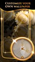 Gold Clock Live Wallpaper HD постер