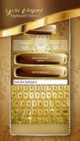 Gold Elegant Keyboard Themes capture d'écran 1
