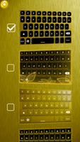Gold Keyboard Theme poster