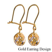 Design de brinco de ouro