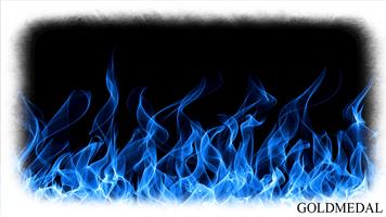 Blue Fire Wallpaper Cartaz