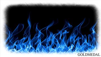 پوستر Blue Fire Wallpaper