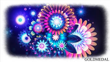 Glowing Flowers Wallpaper capture d'écran 1