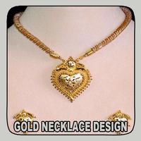 Gold Necklace Design Affiche