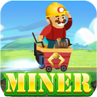 Golden miner treasure icon