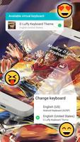 Keyboard Monkey D Luffy Emoji poster