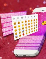 leuchtendes Glitzern Tastatur Emoji Plakat