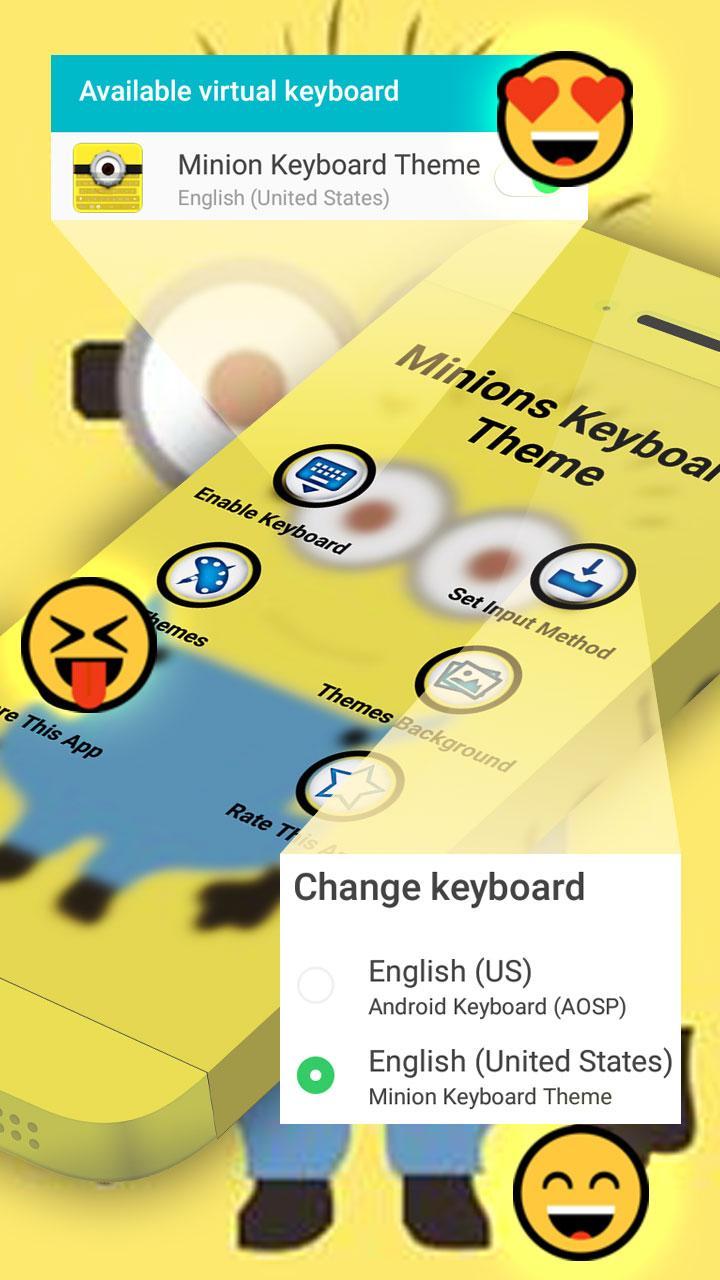 Android 用の ミニオンのキーボードテーマ Apk をダウンロード