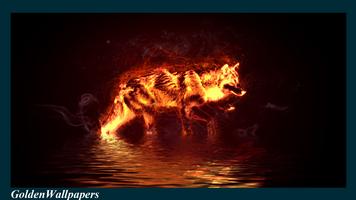 Fire Wolf Wallpaper اسکرین شاٹ 3