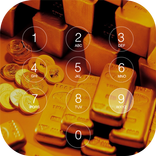 Gold Theme Keypad Lock Screen