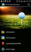 गोल्फ स्विंग तकनीक पोस्टर